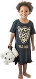 Fun2Wear - Wild Child nachthemd - Zwart maat 104
