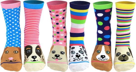Odd Socks -  6 Dames Sokken Pawsome