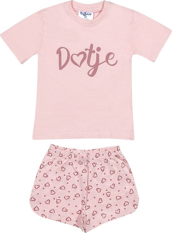 Fun2Wear - kinder - meisjes - shortama - Dotje - Roze maat 68