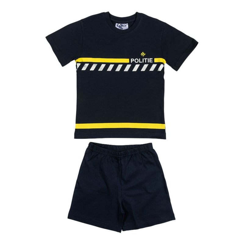 Fun2Wear - Politie Shortama Baby - Marine - Katoen maat 68