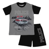 Fun2Wear - Shortama Police - Grijs - Maat 62 - Jongens maat One size