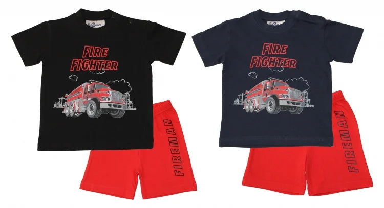 Fun2Wear shortama Fire Fighter – blauw – jongens