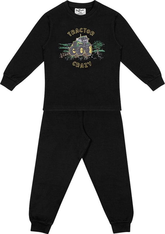 Fun2Wear - Pyjama Tractor Crazy - Zwart maat 128