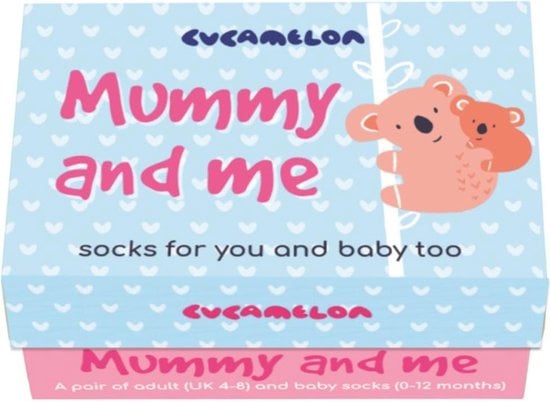 Odd Socks - Cadeaudoosje met Moeder Dochter sokken - Mummy and Me - Maat 37/42 en 0-12 mnd - Kraam cadeau