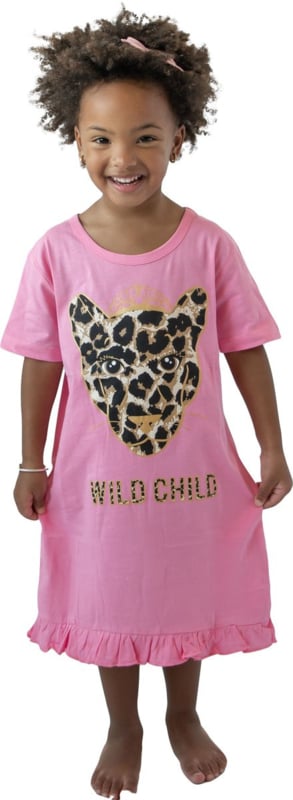 Fun2Wear - Wild Child nachthemd - Roze maat 104