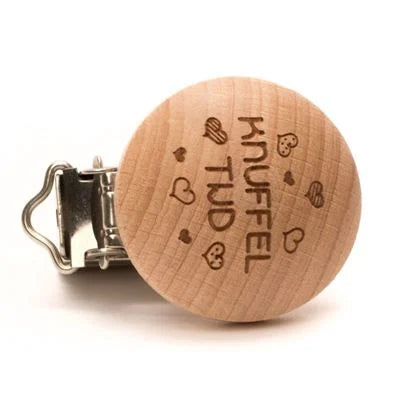 Durable houten speenclips met tekst – 2 stuks
