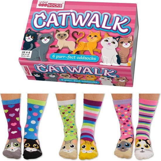 Odd Socks - 6 Dames Sokken - Catwalk - Maat 37-42