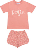 Fun2Wear - kinder - meisjes - shortama - Dotje - Oud Roze maat 62