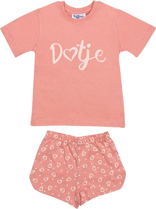 Fun2Wear - kinder - meisjes - shortama - Dotje - Oud Roze maat 62