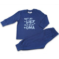 Fun2Wear - Pyjama Lief Als Oma - Navy Blauw - Maat 80 - Jongens maat One size