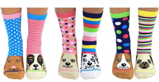 Odd Socks -  6 Dames Sokken Pawsome