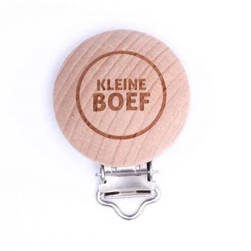Durable houten speenclips met tekst – 2 stuks