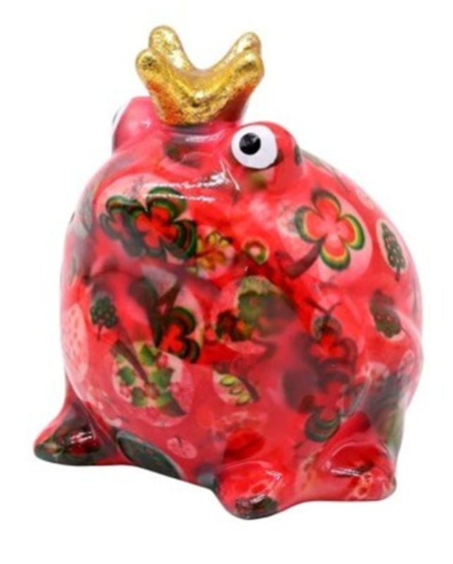 Pomme Pidou Spaarpot Kikker Freddy Pink Small - 8,2 cm x 6,8 cm x 13 CM - (Keramiek)