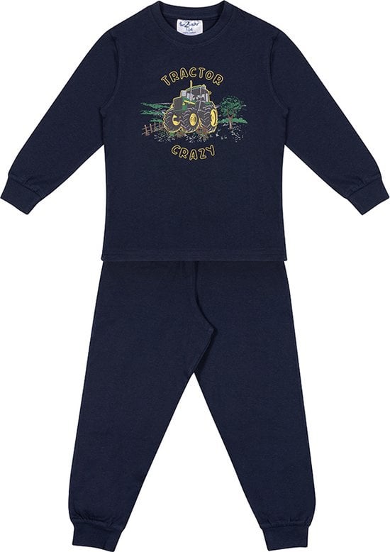 Fun2Wear - Pyjama Tractor Crazy - Navy Blauw maat 62