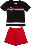 Fun2Wear - kinder - meisjes/jongens - shortama - Brandweer - zwart maat 68