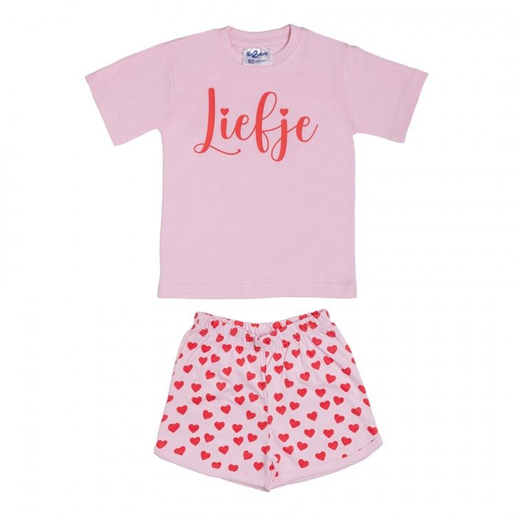 Fun2Wear - Liefje - Shortama - roze maat 104