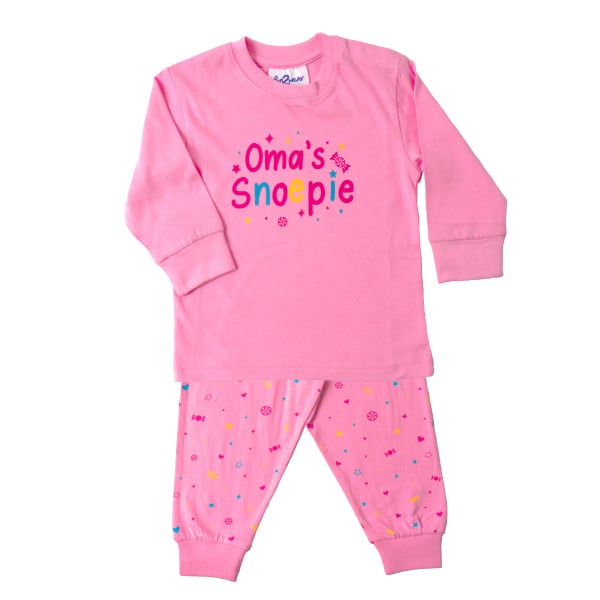 Fun2Wear - Pyjama Oma's Snoepie - Roze - Maat 98 - Meisjes maat One size