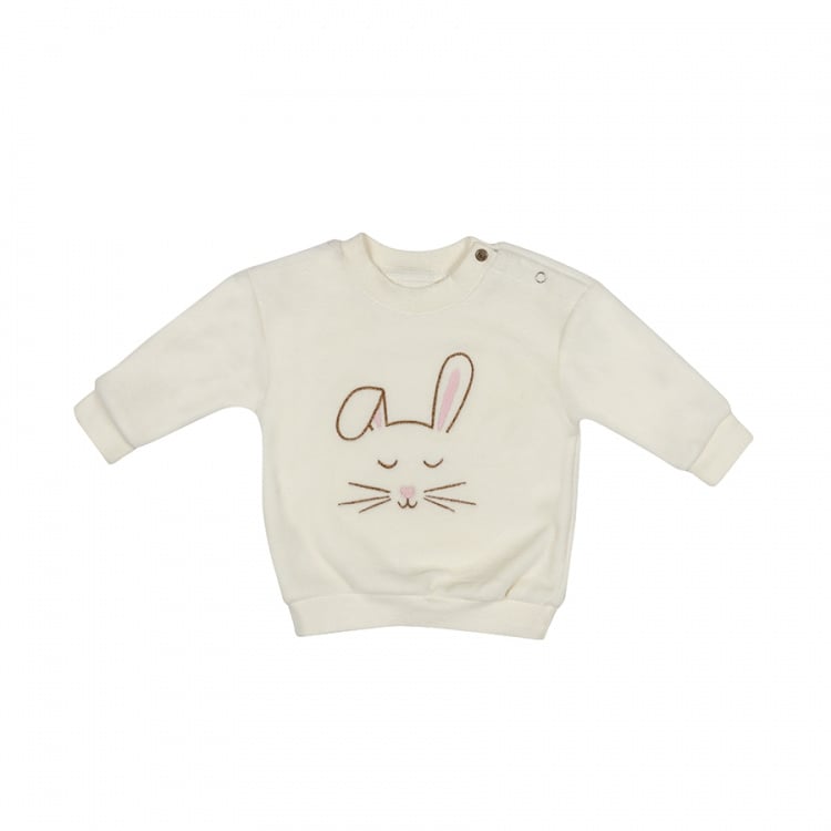 Frogs and Dogs - Winter Flower Sweater Bunny Velvet - Perzik