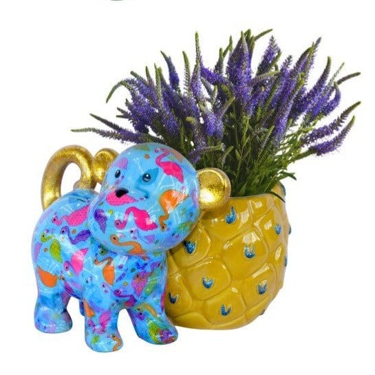 Pomme Pidou - Bloempot -  Aap Bubbles - Medium  - 004 - (L22,2xD19,5xH16,5 CM - keramiek)