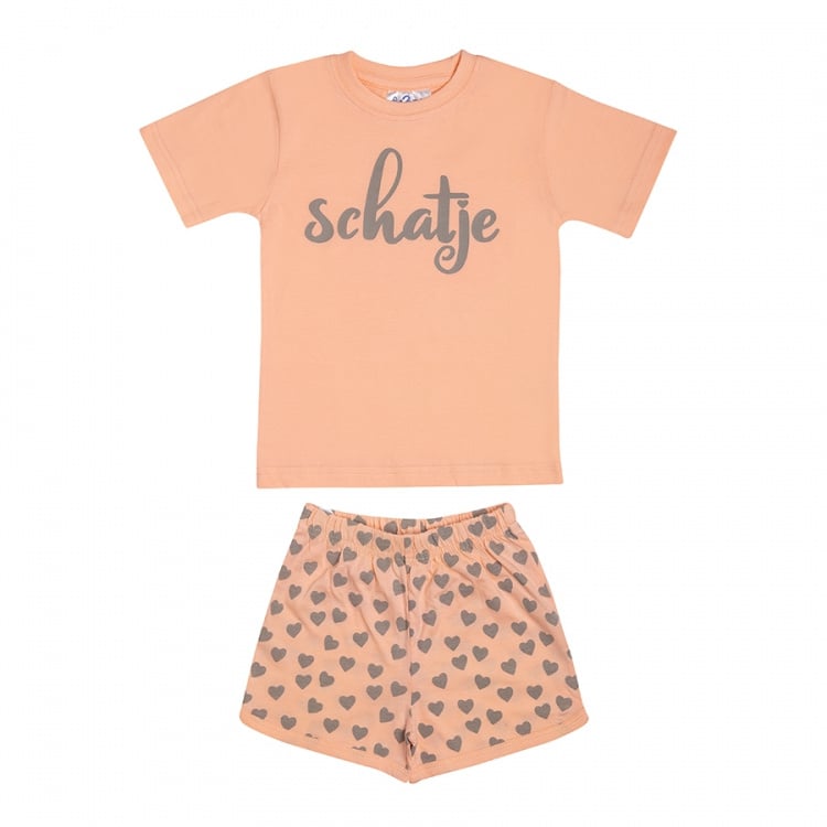Fun2Wear - Schatje Shortama - Peach Skin maat 104