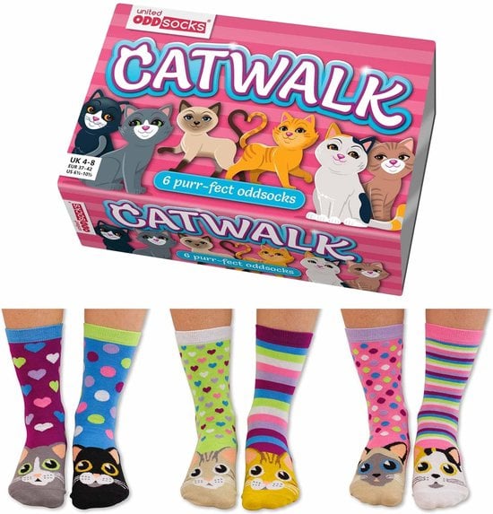 Odd Socks - 6 Dames Sokken - Catwalk - Maat 37-42